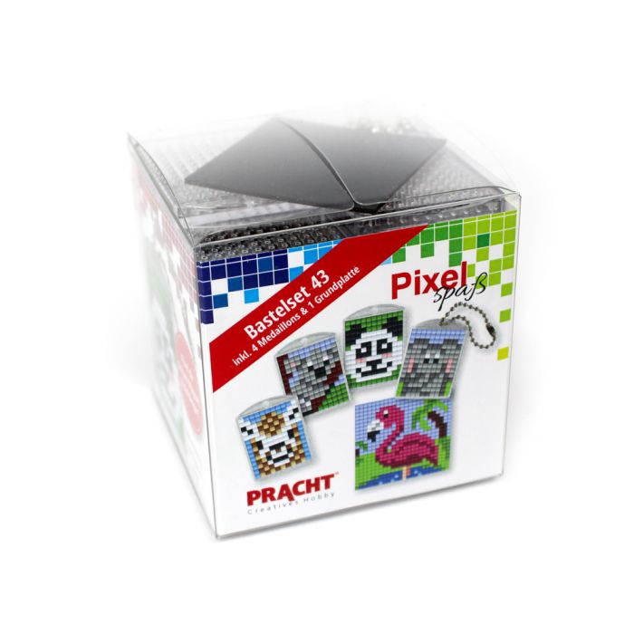 Pixel Bastelset 43 4 Medaillons+Grundplatte / Flamingo P90084-63501 4016490890751  
