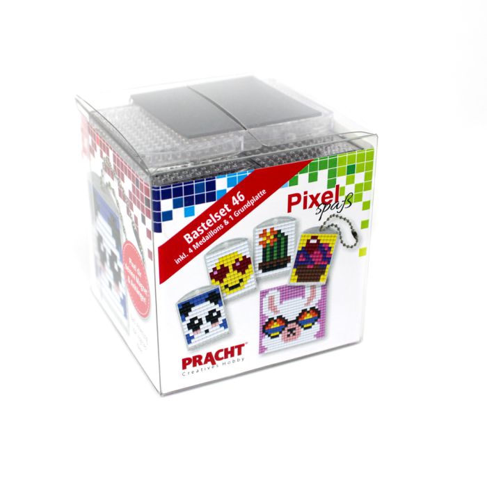 Pixel Bastelset 46 4 Medaillons+Grundplatte / Lama P90087-63501 4016490890782  