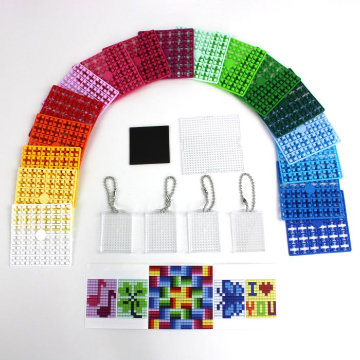 Pixel Bastelset 48 4 Medaillons+Grundplatte / Muster Jasmin P90089-63501 4016490890805  