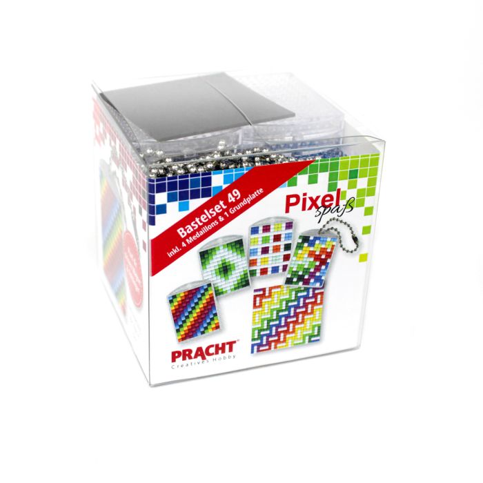 Pixel Bastelset 49 4 Medaillons+Grundplatte / Muster, Bild 1 von 3