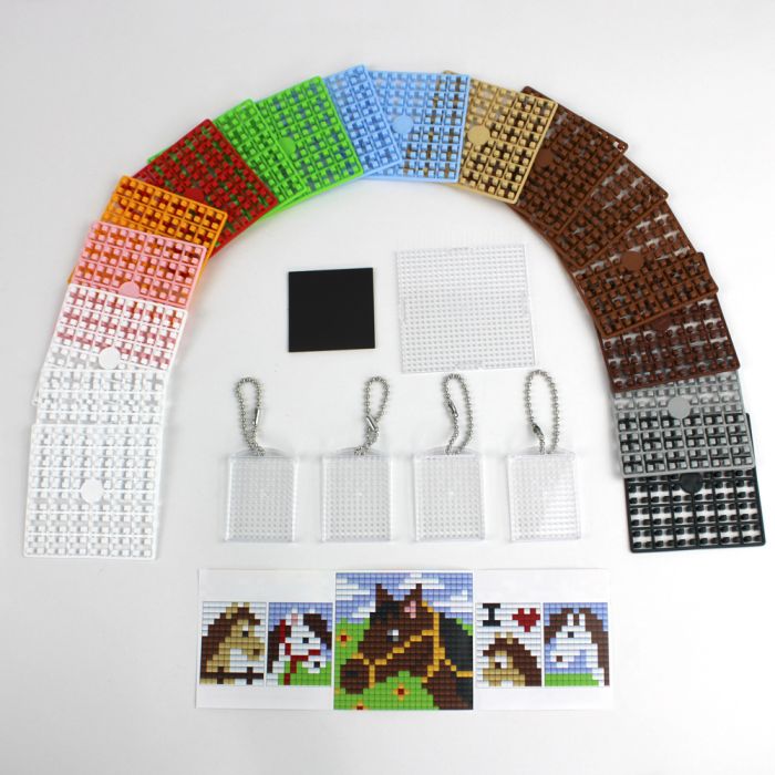 Pixel Bastelset 49 4 Medaillons+Grundplatte / Muster, Bild 3 von 3