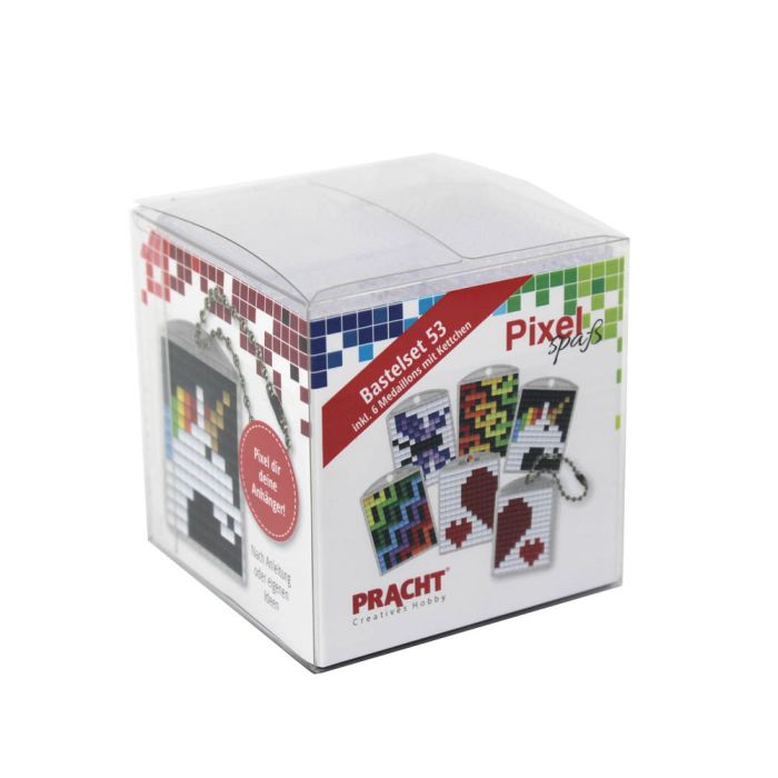 Pixel Bastelset 53 6 Medaillons / Einhorn, Bild 1 von 3