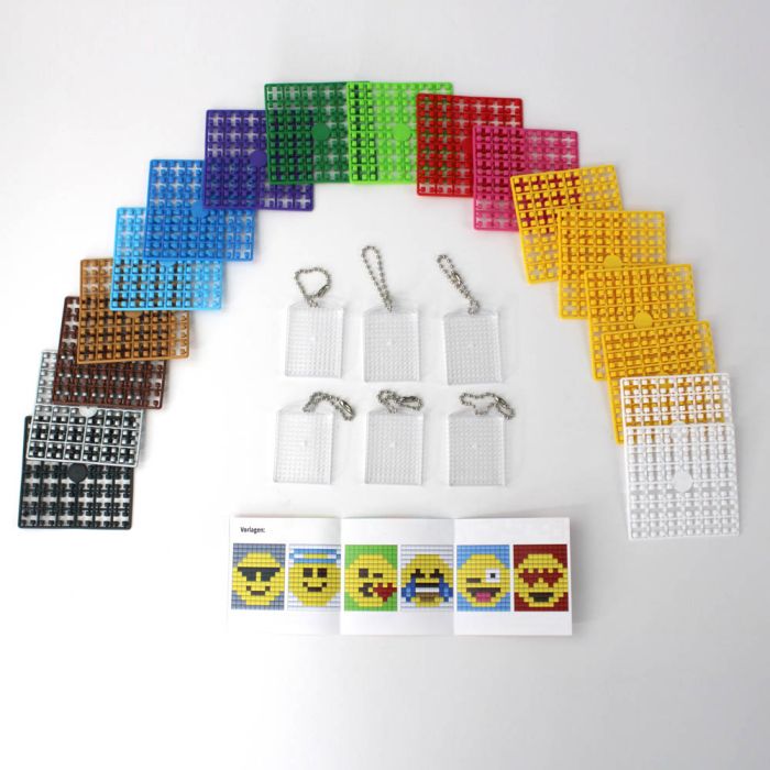 Pixel Bastelset 55 6 Medaillons / Smilie, Bild 3 von 3