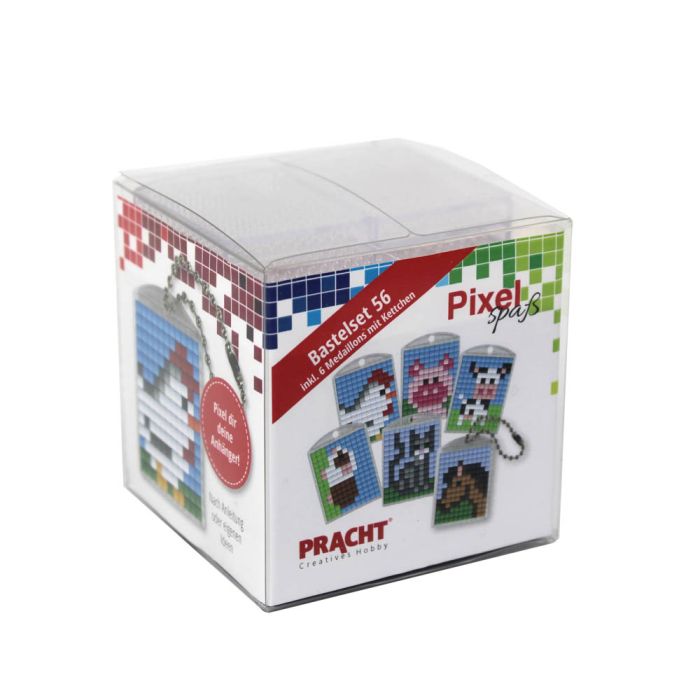 Pixel Bastelset 56 6 Medaillons / Tiere P90107-63501 4016490890997  