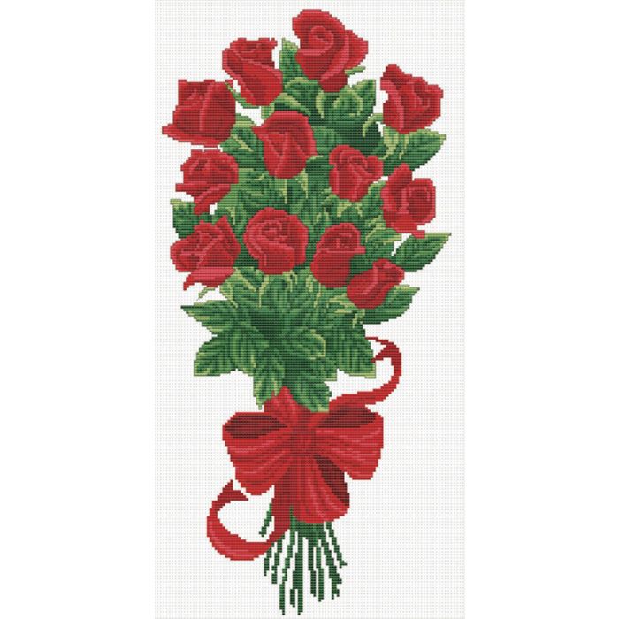 Ladybird Stickset Strauß mit roten Rosen 21 x 43 cm S340-003 4897073241197  