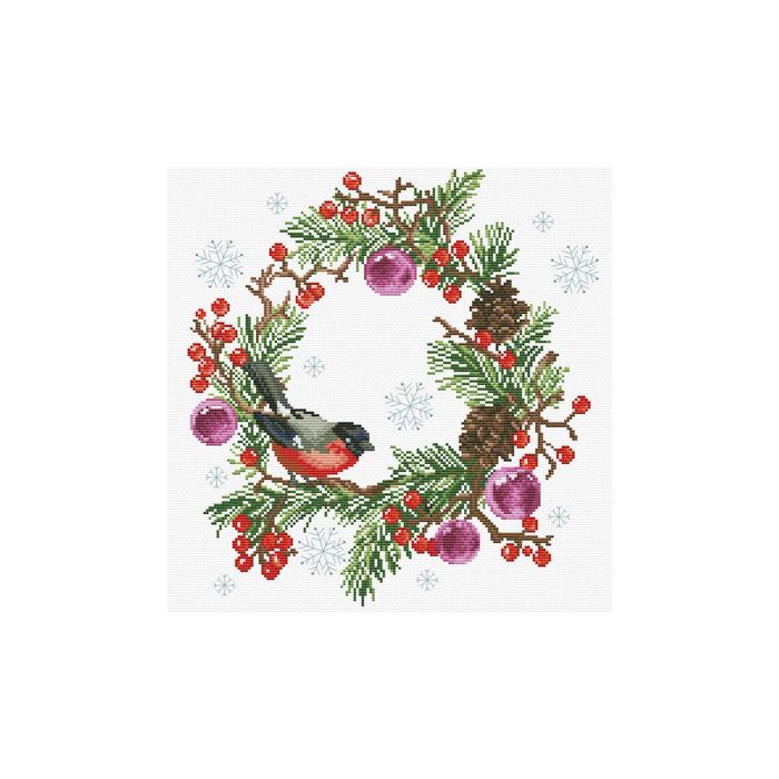 Ladybird Stickset Winterkranz 28,3x30 cm