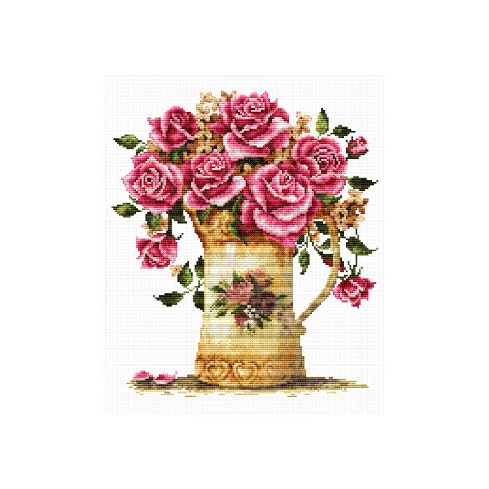 Ladybird Stickset Antike Blumenvase 26x29 cm