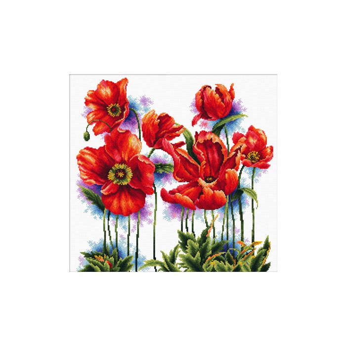 Ladybird Stickset Lovely Poppies 40 x 40 cm S640-069 4897073241524  