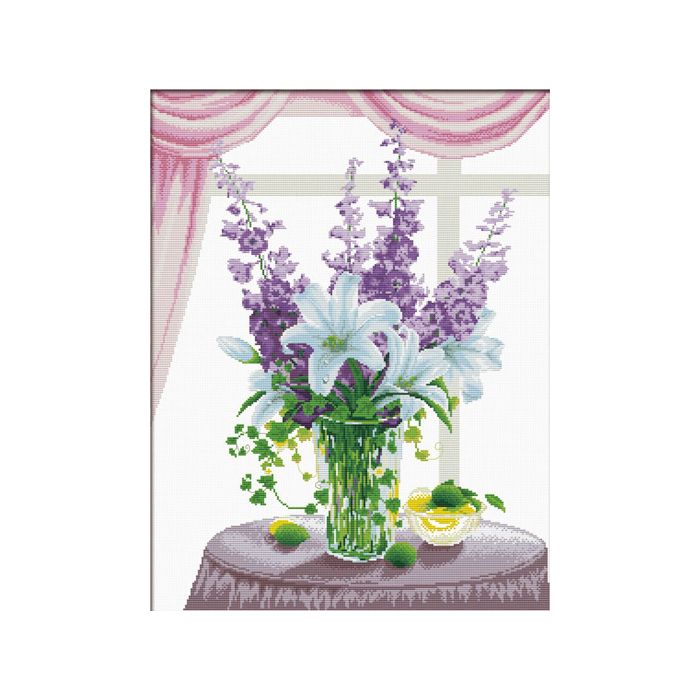 Ladybird Stickset Lillies & Hollyhocks 48 x 63 cm S650-001 4897073241654  