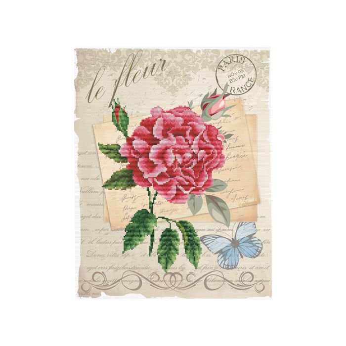 Ladybird Stickset Rosenblüte 35,7x45,7 cm, Bild 1 von 2