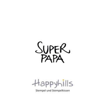 Stempel Super Papa 1,85x3 cm