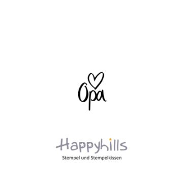 Stempel Opa m Herz 2x2,7 cm