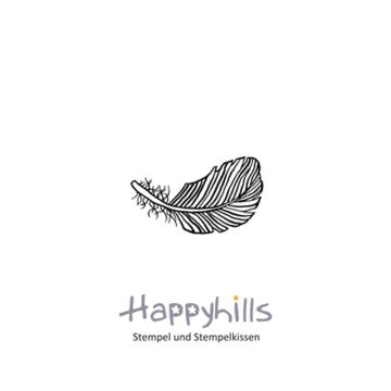 Stempel Daunenfeder 1,8x3 cm