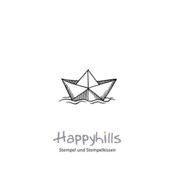 Stempel Papierschiff 1,8x3 cm