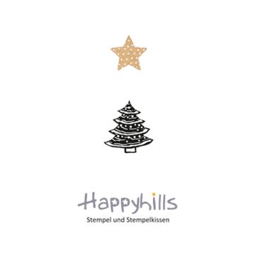 Stempel Tanne dick 2,3x2,5 cm Weihnachten