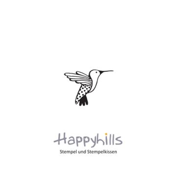 Stempel Kolibri rechts 3x2,19 cm