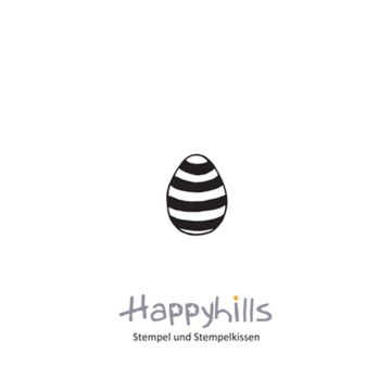 Stempel Ei / Ballon Streifen 2x2,65 cm