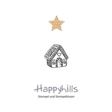 Stempel Weihnachtshaus 2,4x2,3 cm
