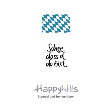 Stempel Schee dass d´do bist 2,25x2,5 cm