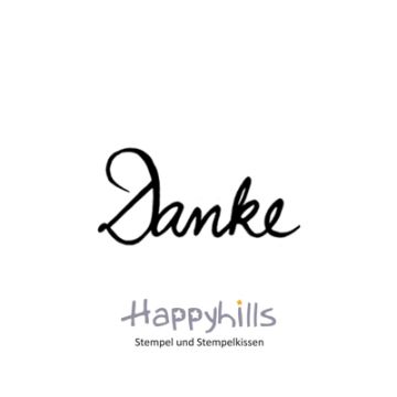 Stempel Danke 4,8x2,35 cm