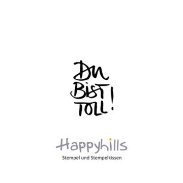 Stempel Du bist toll 2,5x3,24 cm
