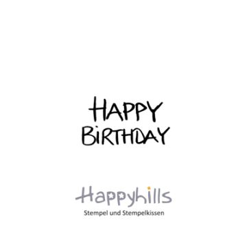 Stempel Happy Birthday 2,3x4,1 cm