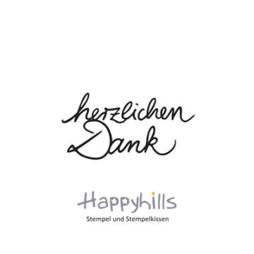 Stempel Herzlichen Dank 4,5x2,3 cm