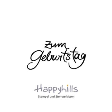 Stempel zum Geburtstag 4,6x2,3 cm