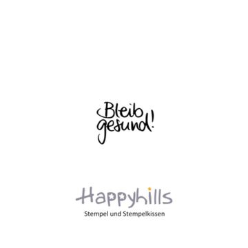 Stempel Bleib gesund 3,35x2,5 cm