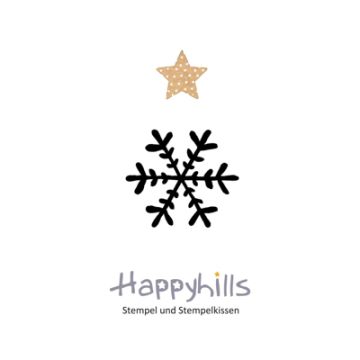 Stempel Schneeflocke 2,5x3 cm