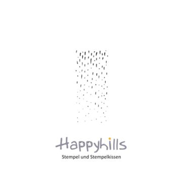 Stempel Regen/Strichverlauf 2x4,5 cm