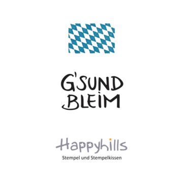Stempel G´sund bleim 3,5x2,2 cm