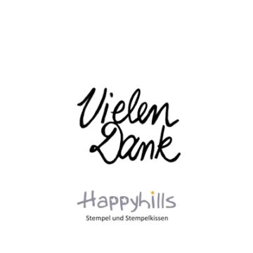 Stempel Vielen Dank 3,8x2,8 cm