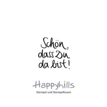 Stempel Schön dass du da bist 3,4x3,4 cm