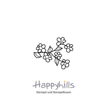 Stempel Blumenzweig 3,6x2,75 cm