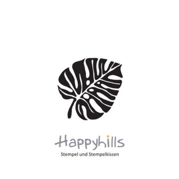 Stempel Monstera Blatt rechts 3,5x3,34 cm