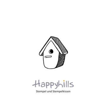 Stempel Vogelhaus 3,5x3,9 cm