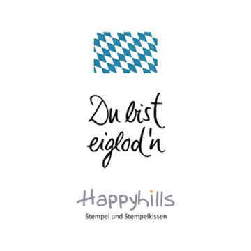 Stempel Du bist eiglodn 2,2x2,3 cm