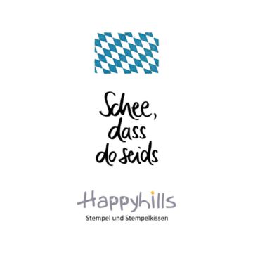 Stempel Schee dass do seids 3,2x3,8 cm
