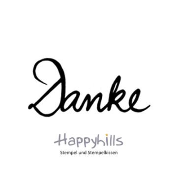 Stempel Danke 6,3x3 cm