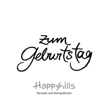 Stempel zum Geburtstag 6,3x3,17 cm