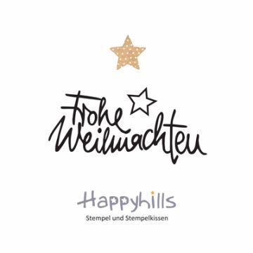 Stempel Frohe Weihnachten 3,1x6,3 cm