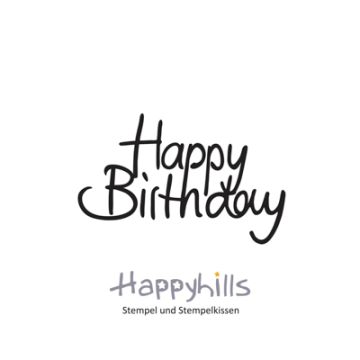 Stempel Happy Birthday 5,3x3,4 cm