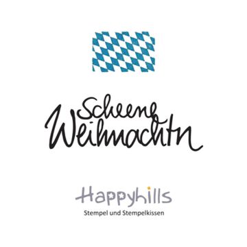 Stempel scheene Weihnachtn 6,3x2,5 cm