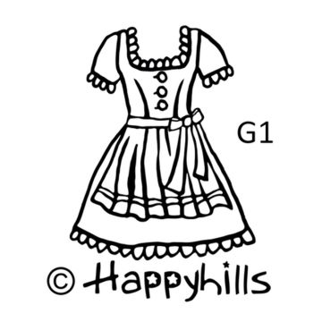 Figurenkegelstempel Dirndl 2,3 cm