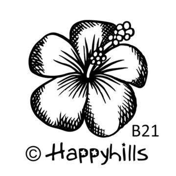 Figurenkegelstempel Hibiskus hell 2,3 cm