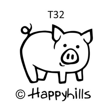 Figurenkegelstempel Schwein 2,1 cm