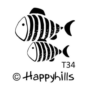 Figurenkegelstempel Fischschwarm T34 2,1 cm
