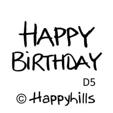 Figurenkegelstempel Happy Birthday 2,3 cm
