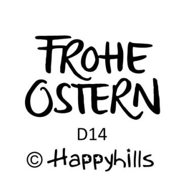 Figurenkegelstempel Frohe Ostern D14 2,1 cm